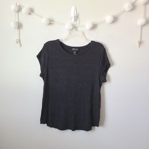 Forever 21 Gray Knit Short Sleeve Tee Shirt Size 2X